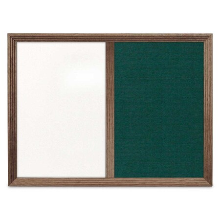 United Visual Products Enclosed Corkboard, 1 Door, 60"x36", 4" Fra UV3417-GOLD-CINNABA